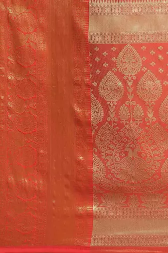 Silk Land  Green  Woven Design Brocade Saree 