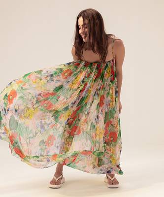 Multicolored eden floral printed cami dress 2