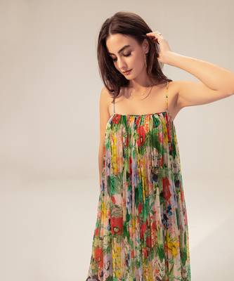 Multicolored eden floral printed cami dress 3