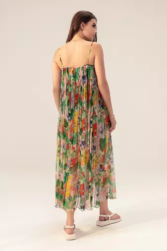 Multicolored eden floral printed cami dress