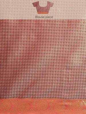Silk Land  Green  Woven Design Brocade Saree  4