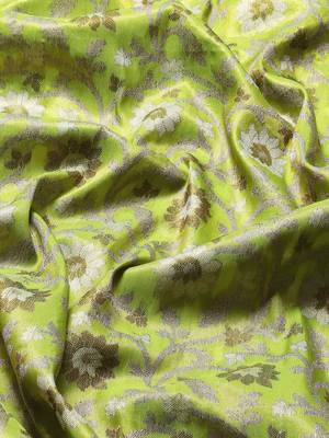 Silk Land  Green  Woven Design Brocade Saree  5