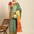 Silk Land  Teal  Woven Design Brocade Saree 