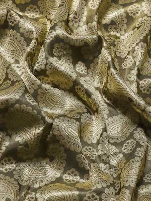 Silk Land  Black  Woven Design Brocade Saree  3