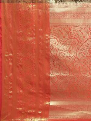 Silk Land  Black  Woven Design Brocade Saree  5