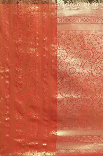 Silk Land  Black  Woven Design Brocade Saree 
