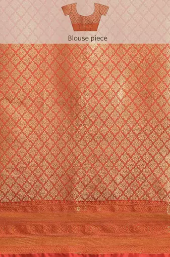 Silk Land  Pink  Woven Design Brocade Saree 