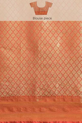 Silk Land  Yellow  Woven Design Brocade Saree 