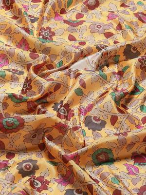 Silk Land  Yellow  Woven Design Art Silk Saree  3