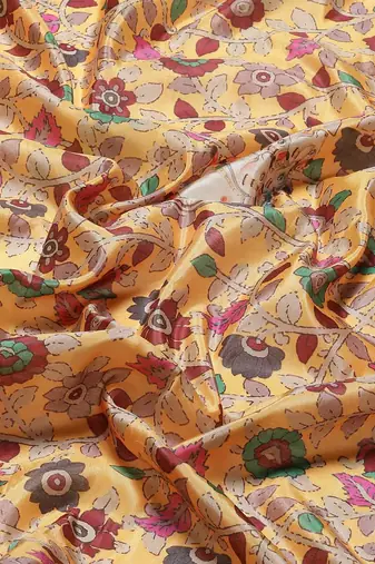 Silk Land  Yellow  Woven Design Art Silk Saree 