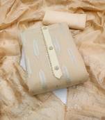 Beige Modal Jacquard Unstitched Dress Material