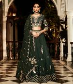 Nawabi Green Paheli Lehenga