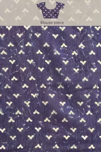 Silk Land  Blue  Woven Design Cotton Blend Saree 