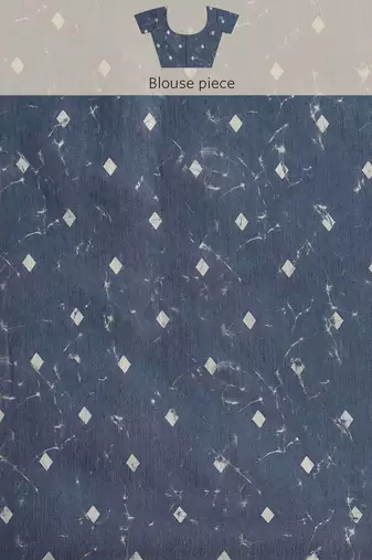 Silk Land  Blue  Woven Design Cotton Blend Saree 