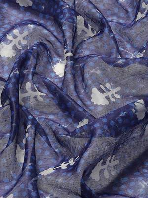 Silk Land  Blue  Woven Design Cotton Blend Saree  5