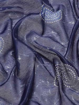 Silk Land  Blue  Woven Design Cotton Blend Saree  3