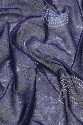 Silk Land  Blue  Woven Design Cotton Blend Saree 