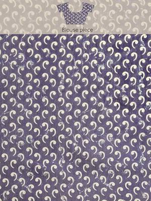 Silk Land  Blue  Woven Design Cotton Blend Saree  4