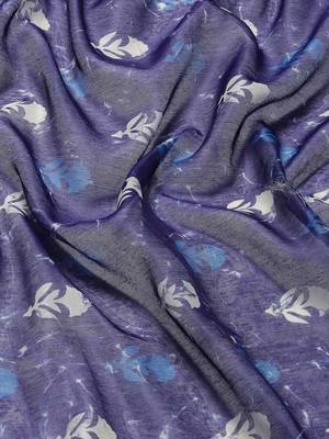 Silk Land  Blue  Woven Design Cotton Blend Saree  5