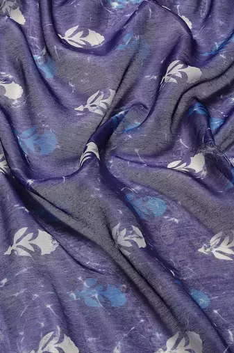 Silk Land  Blue  Woven Design Cotton Blend Saree 