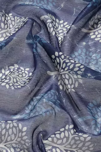 Silk Land  Blue  Woven Design Cotton Blend Saree 