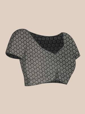 Silk Land  Black  Woven Design Cotton Blend Saree  3