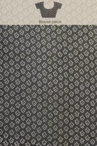 Silk Land  Black  Woven Design Cotton Blend Saree 