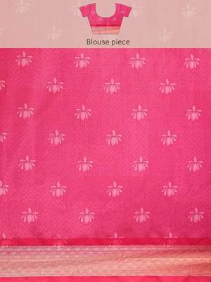 Silk Land  Beige  Printed Art Silk Saree  4