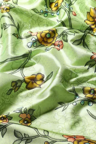 Silk Land  Green  Printed Art Silk Saree 