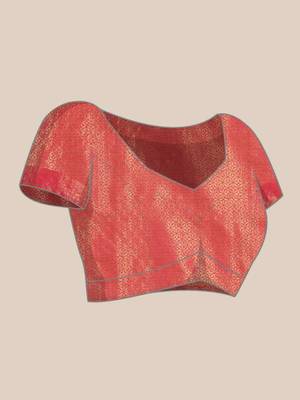Silk Land  Pink  Woven Design Tussar Saree  4