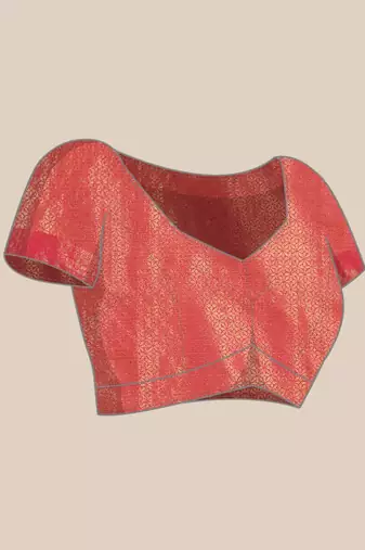 Silk Land  Pink  Woven Design Tussar Saree 