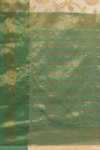 Silk Land  Green  Woven Design Tussar Saree 