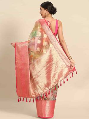 Silk Land  Multicolored Printed Art Silk Saree  2