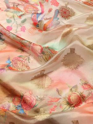 Silk Land  Multicolored Printed Art Silk Saree  5
