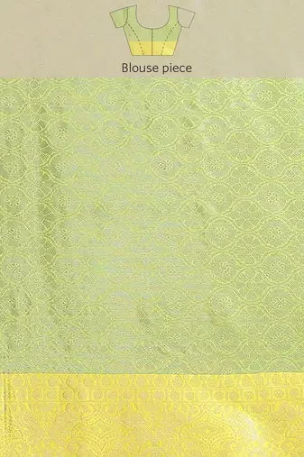 Silk Land  green  woven design art silk saree 