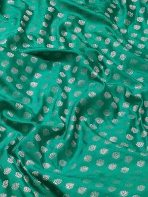 Silk Land  green  woven design art silk saree  5