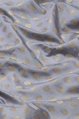 Silk Land  Grey  Woven Design Art Silk Saree 