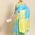 Silk Land  teal  woven design art silk saree 