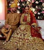 Red Color Wedding Bridal Lehenga Latest Velvet Lehenga Choli For Women