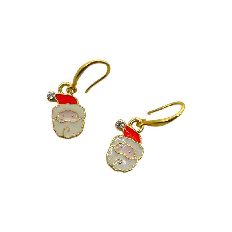 Christmas necklace, earring & bracelet set santa claus charm pendant for women & girls party gifts
