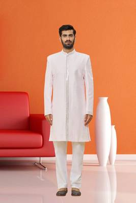 Light Pink Sherwani Set with Embroidery for Men 1
