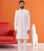 Light Pink Sherwani Set with Embroidery for Men