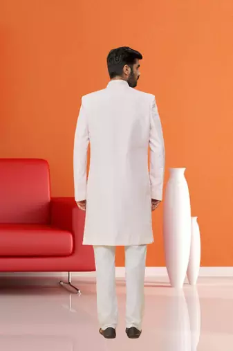 Light Pink Sherwani Set with Embroidery for Men