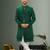 Men's green embroidered sherwani with jacket
