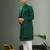 Men's green embroidered sherwani with jacket