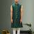 Men's green embroidered sherwani with jacket