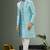 Men's sky blue embroidered sherwani