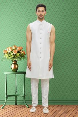 Men's blue embroidered sherwani 2