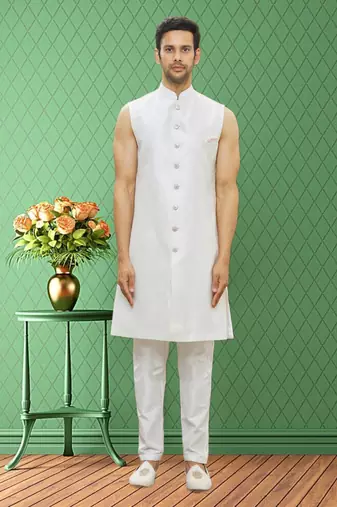 Men's blue embroidered sherwani