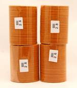 Haldi color 4 set of velvet fashion bangles combo size(2 set of 2.6, 2 set of 2.8) fb102cmb
